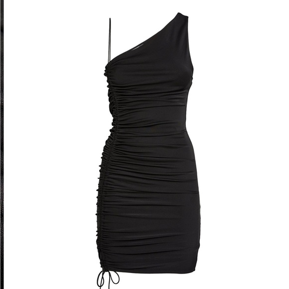 NWT Alice +‎ Olivia Women’s Binnie Ruched Mini Dress size 4 reg $395 - Picture 3 of 9